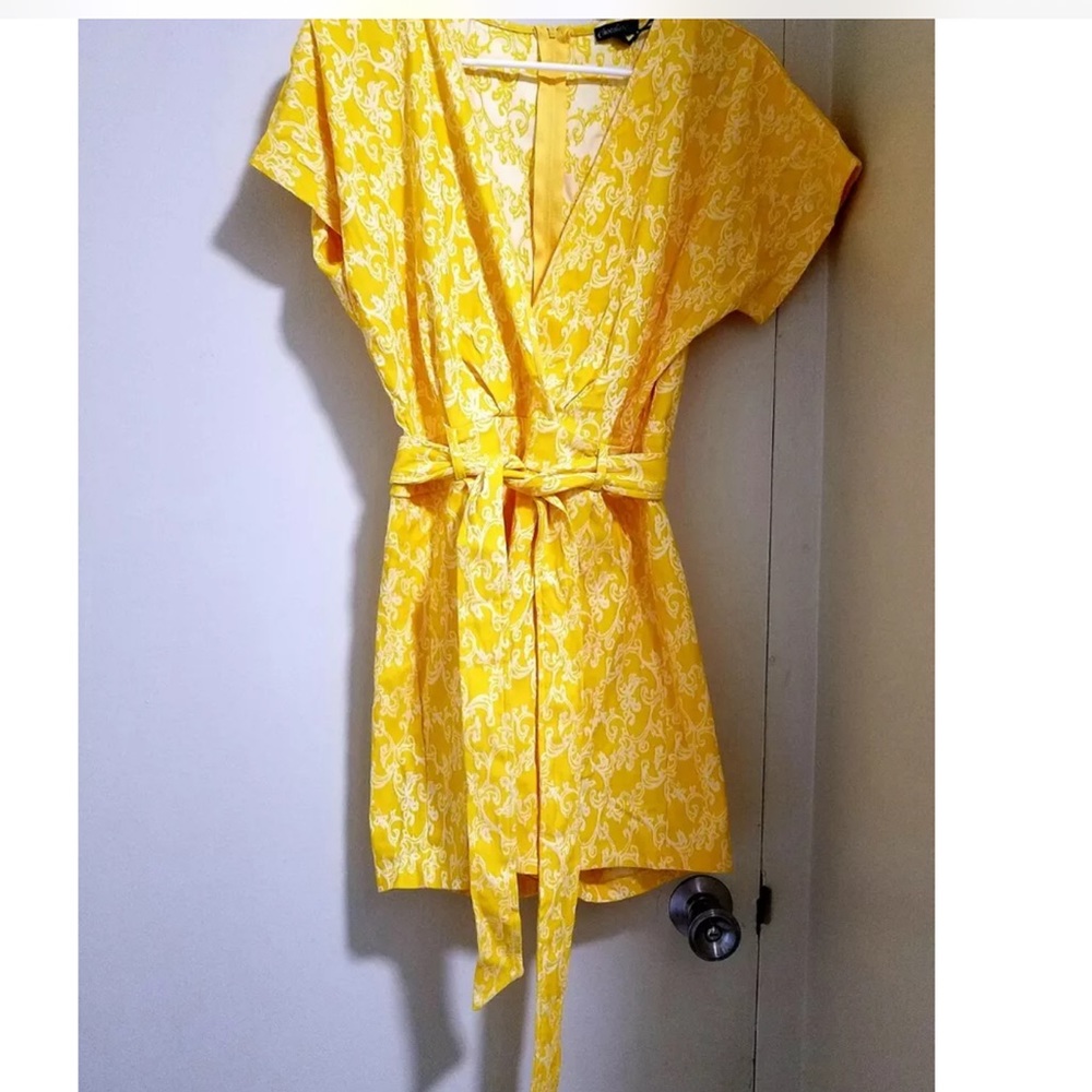 Woman Yellow Romper